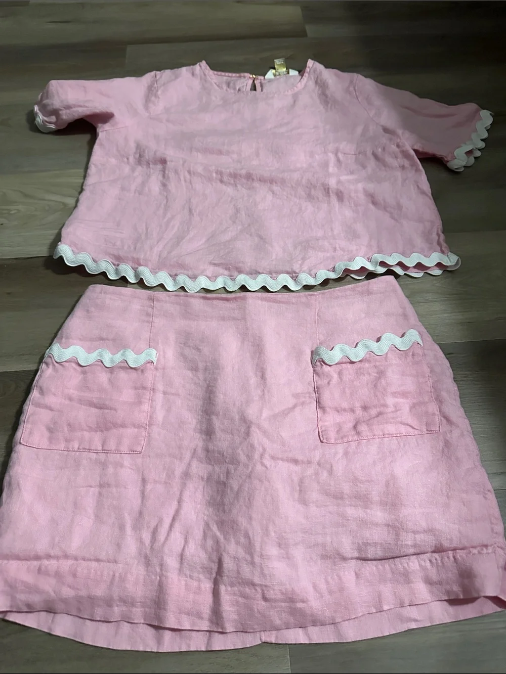 Lilly Pulitzer Pastel Pink Two-Piece Set with White Trim